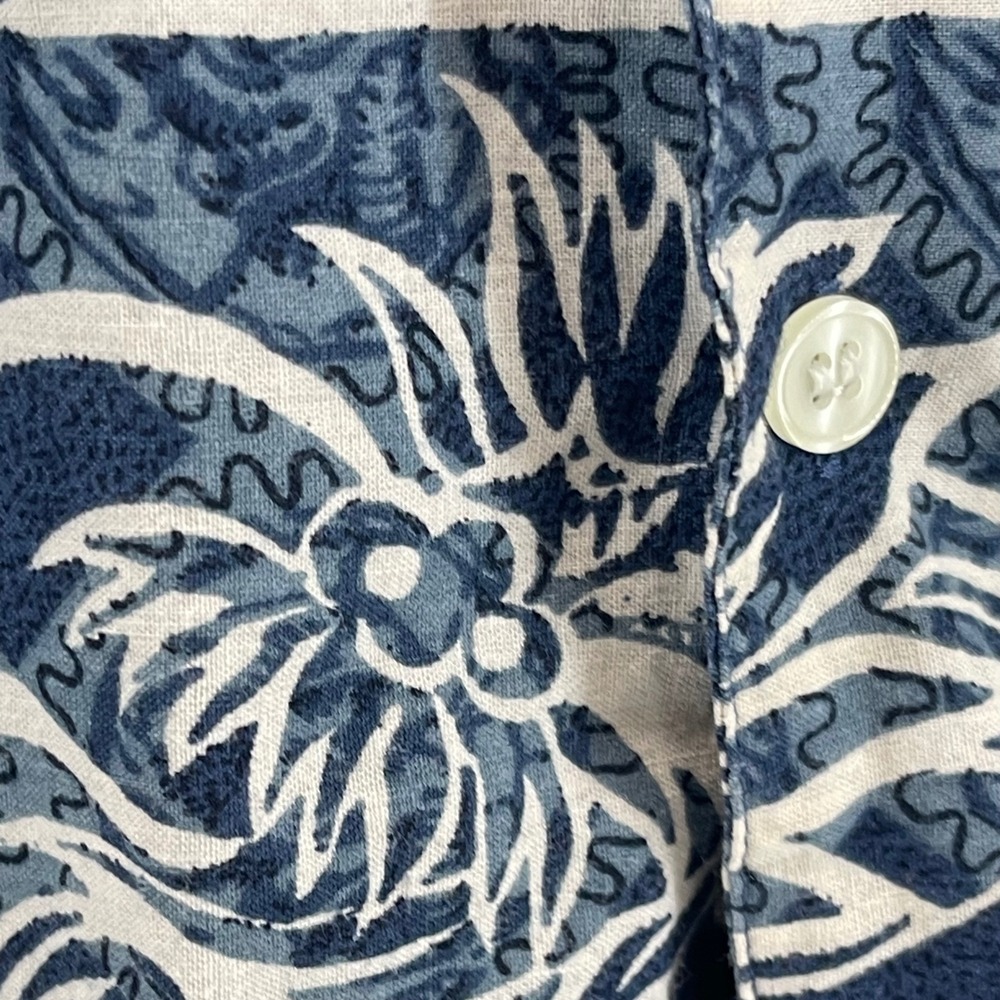 Y2K UTILITY‎ WEAR Boys XL Blue Dragon Print Short Sleeve Button Up Shirt - Picture 4 of 10